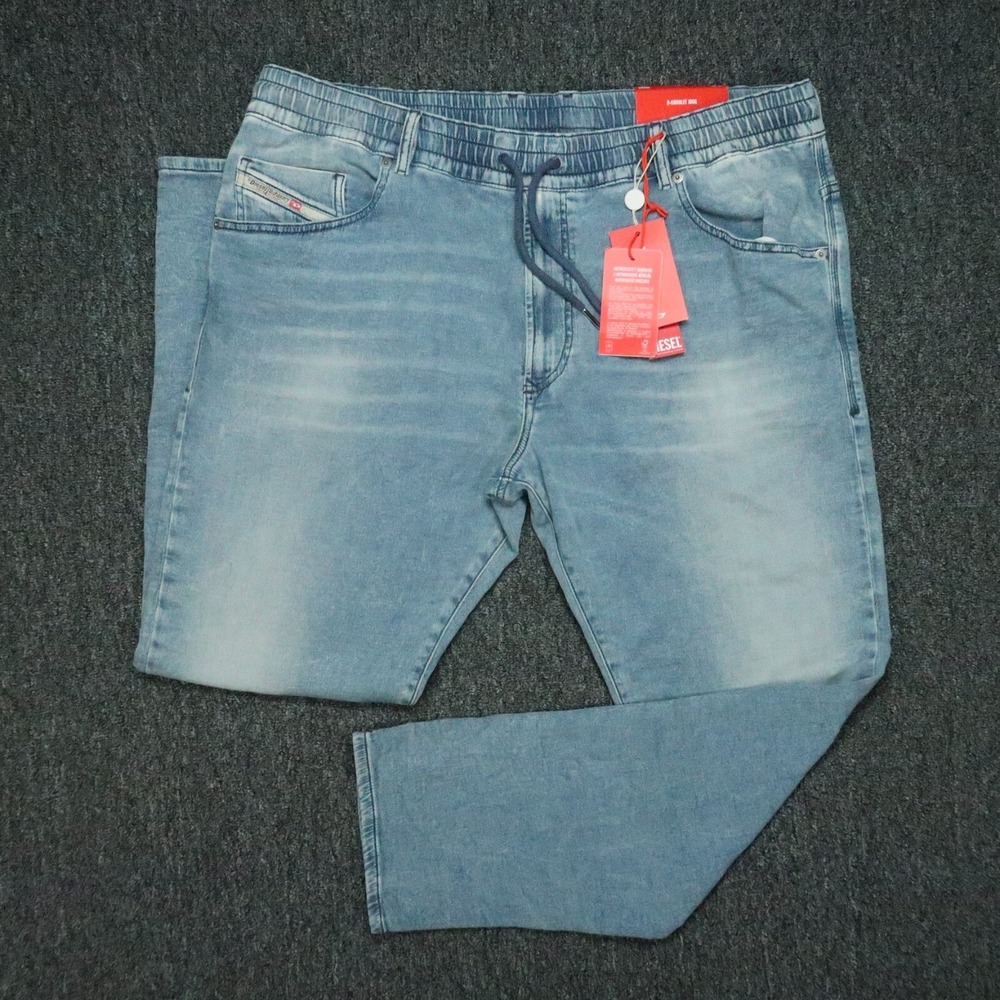 Diesel Jeans Mens 40x31 Blue D-Krooley Jogg Stretch 5 Pocket Stretch NWT